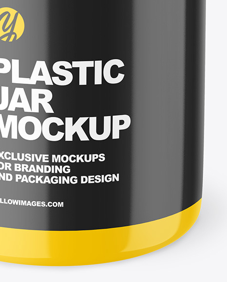 Glossy Plastic Jar Mockup