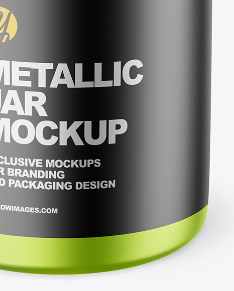 Matte Metallic Jar Mockup