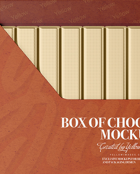 Kraft Paper Box of Chocolates Mockup