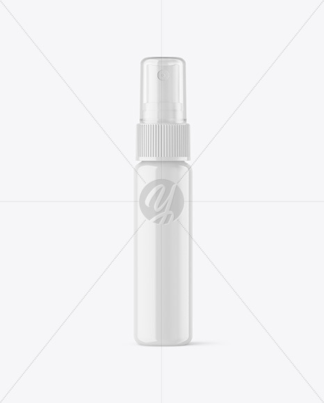 Glossy Spray Bottle Mockup