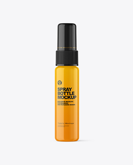 Glossy Spray Bottle Mockup