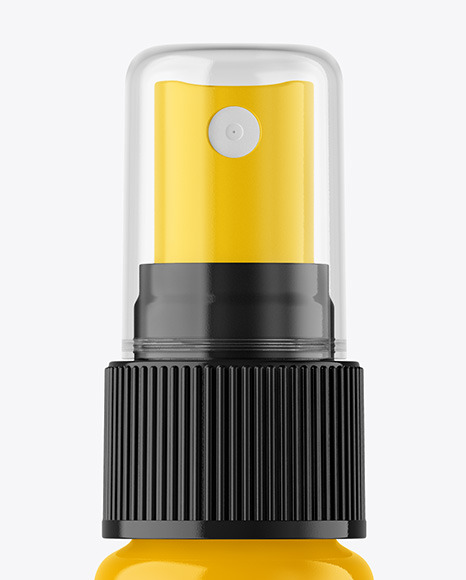 Glossy Spray Bottle Mockup