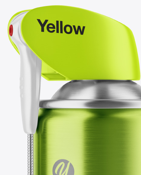 Metallic Spray Can w/Flexible Applicator Mockup