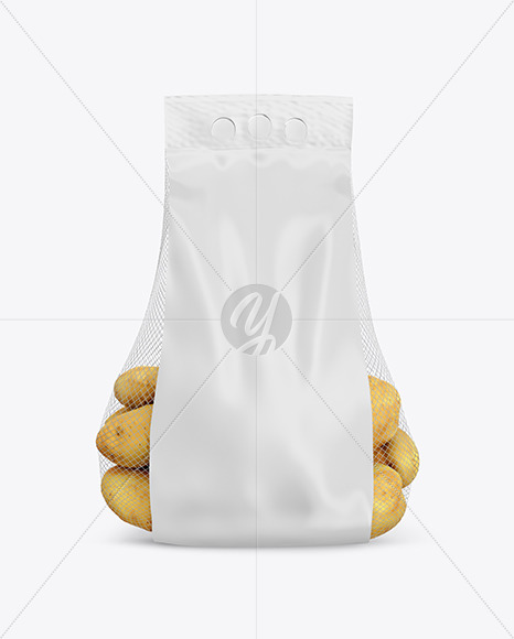 Potato Bag w/ Glossy Label Mockup