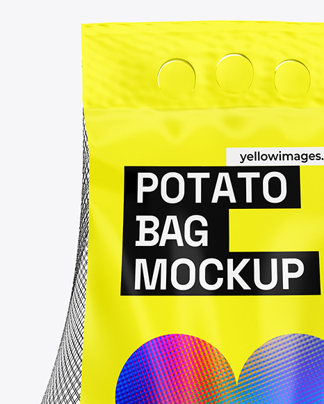 Potato Bag w/ Glossy Label Mockup