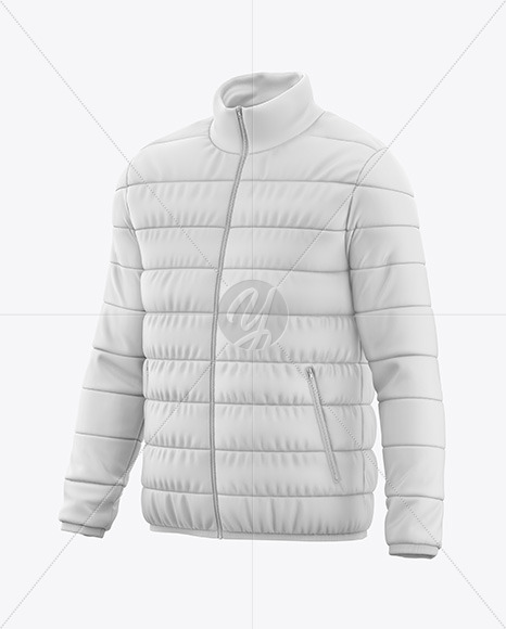 Men's Down Jacket Mockup - Half Side View