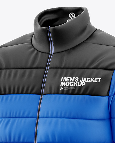 Men's Down Jacket Mockup - Half Side View