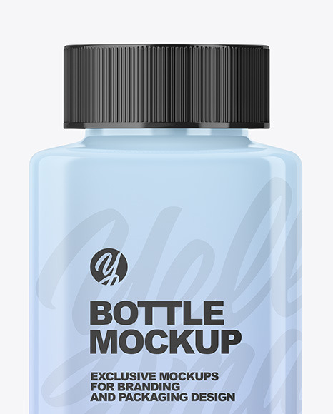 Glossy Bottle W/ Box Mockup