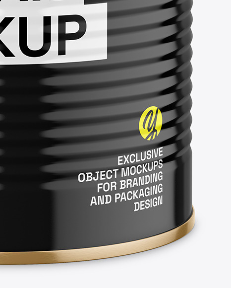 Tin Can w/ Glossy Finish Mockup