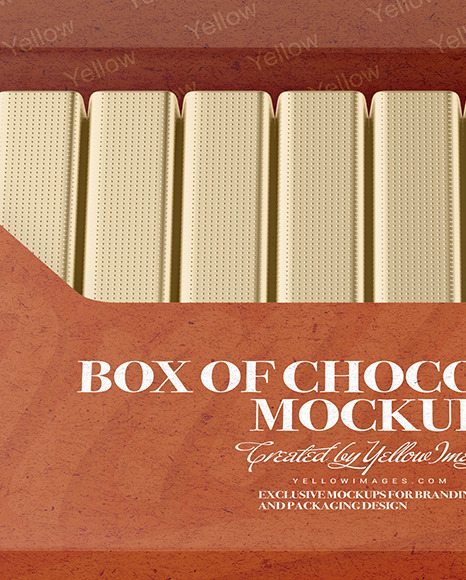 Kraft Paper Box of Chocolates Mockup