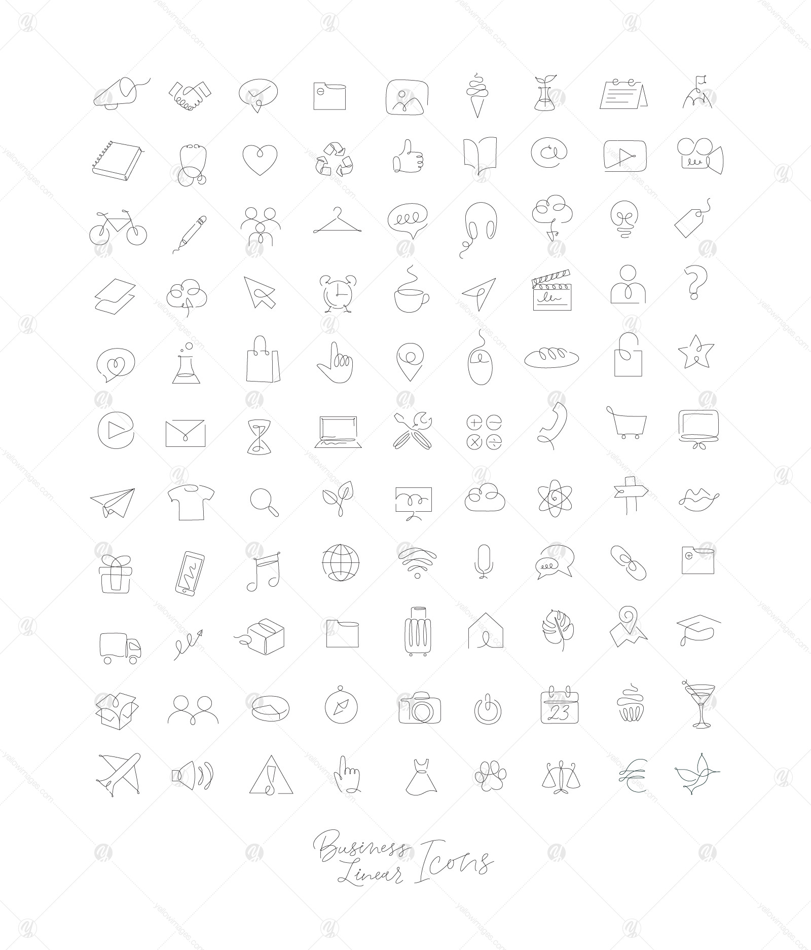 Business Linear Icons