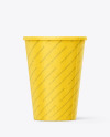 Kraft Paper Coffee Cup w/ Plastic Cap & Carton Holder Mockup