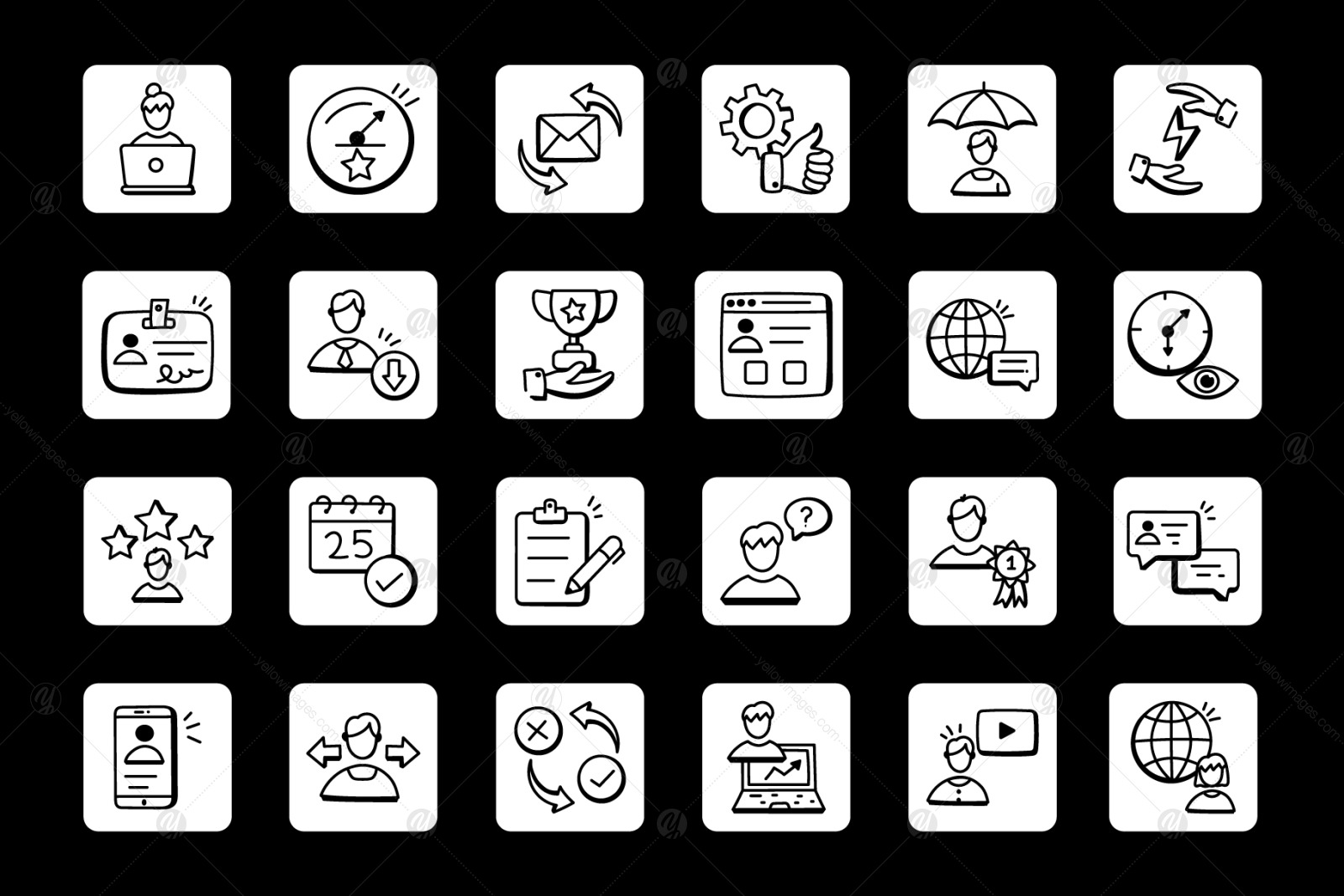 Hand Drawn Human Resources Icons Hand Drawn Human Resources Icons