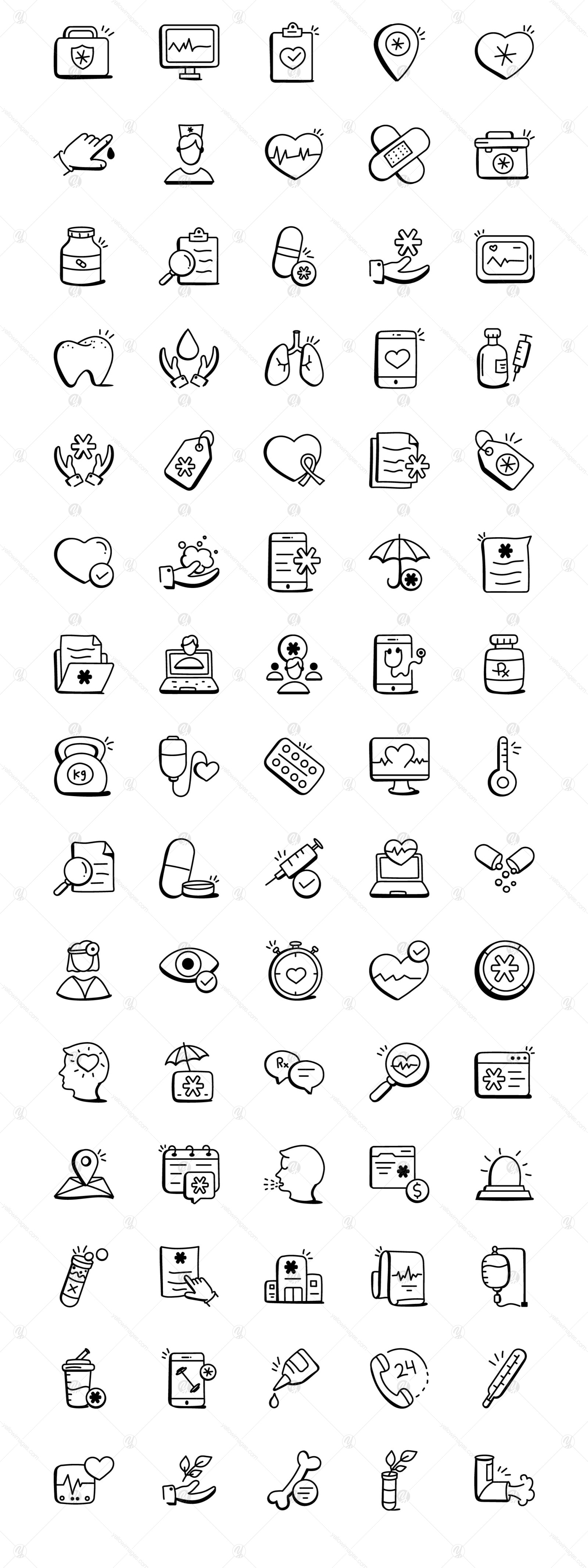 150 Medical and Healthcare Icons