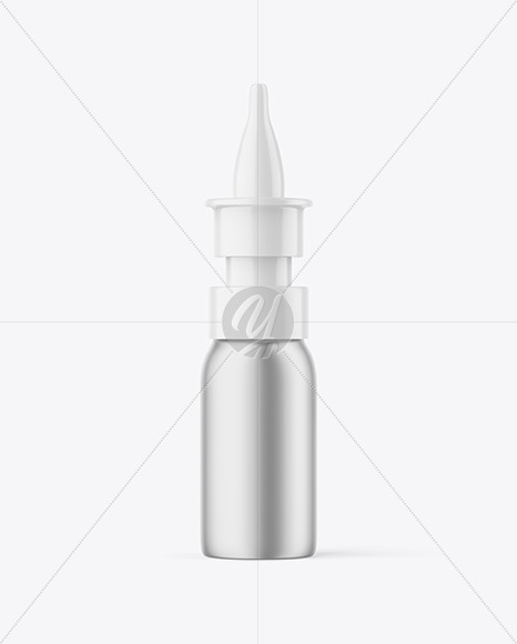 Metallic Nasal Spray Bottle Mockup