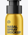 Metallic Nasal Spray Bottle Mockup