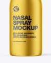 Metallic Nasal Spray Bottle Mockup