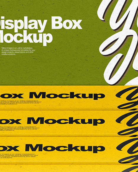 Kraft Display Box with Boxes Mockup