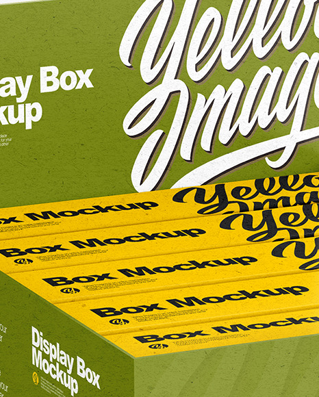 Kraft Display Box with Boxes Mockup