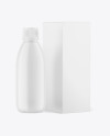 Matte Bottle w/ Paper Box Mockup