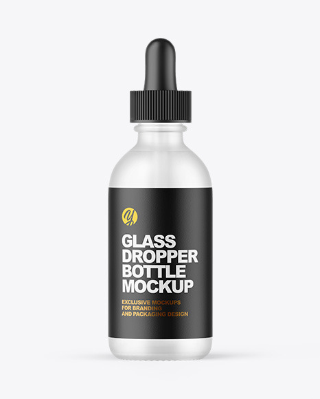 Frosted Glass Dropper Bottle Mockup