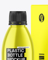 Metallic Bottle w/ Paper Box Mockup