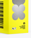 Metallic Bottle w/ Paper Box Mockup