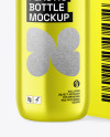 Metallic Bottle w/ Paper Box Mockup