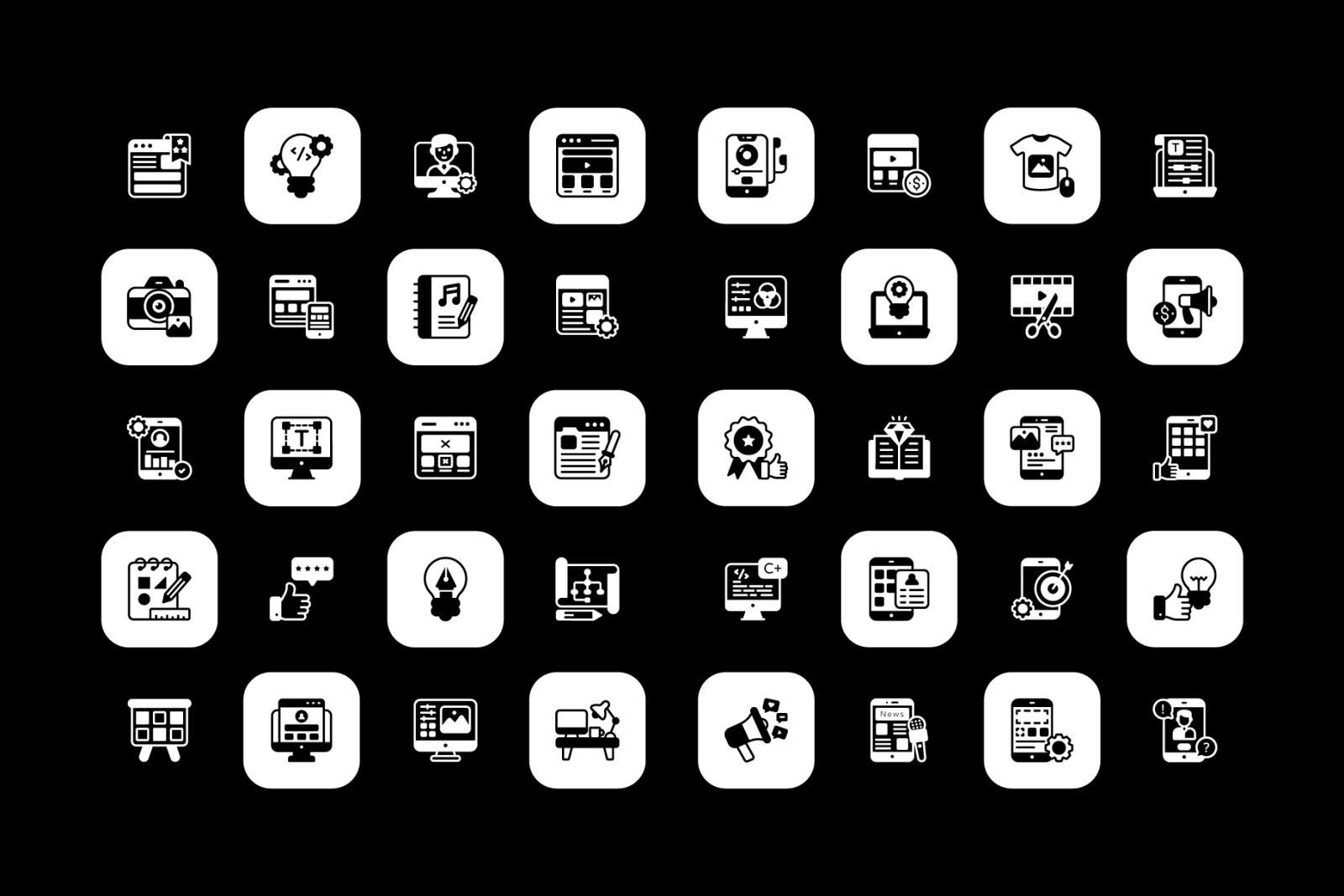 App Design and Development Solid Icons App Design and Development Solid Icons