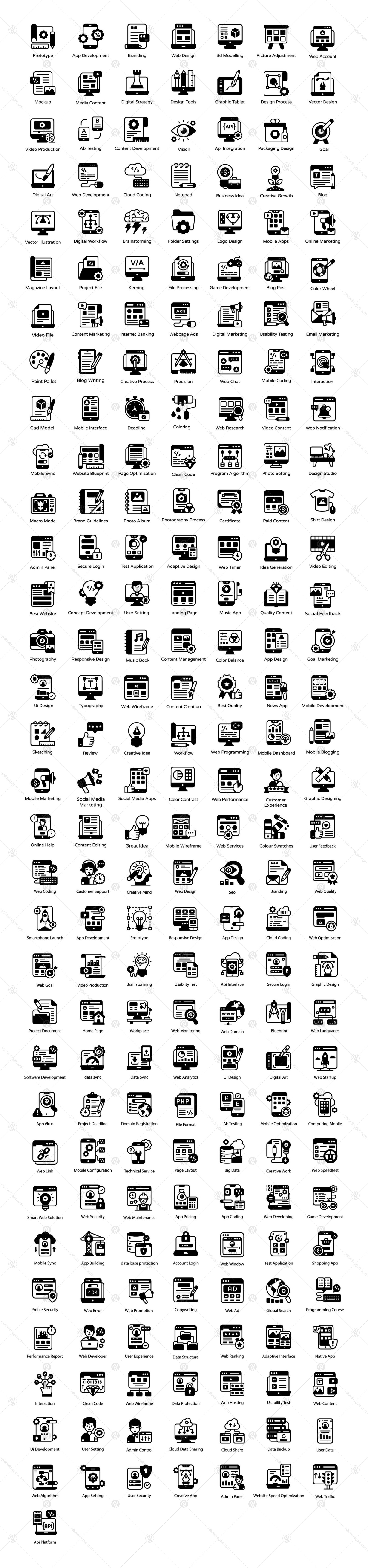 App Design and Development Solid Icons