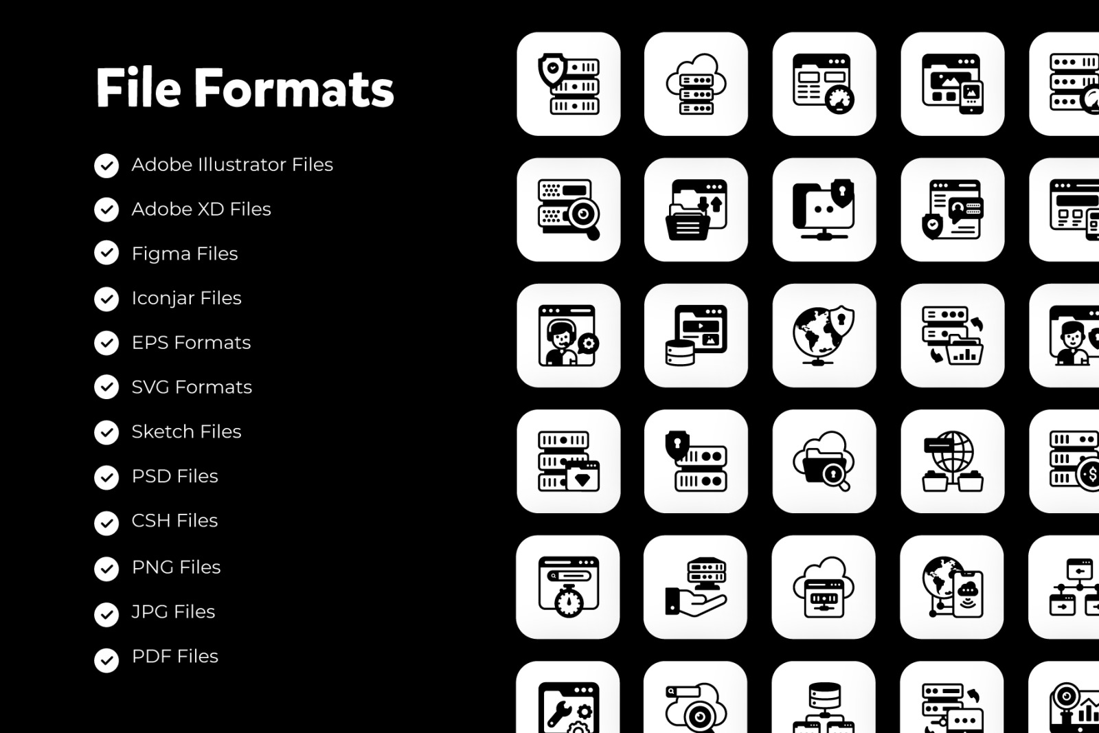 Web Hosting Icon in Modern Filled Style