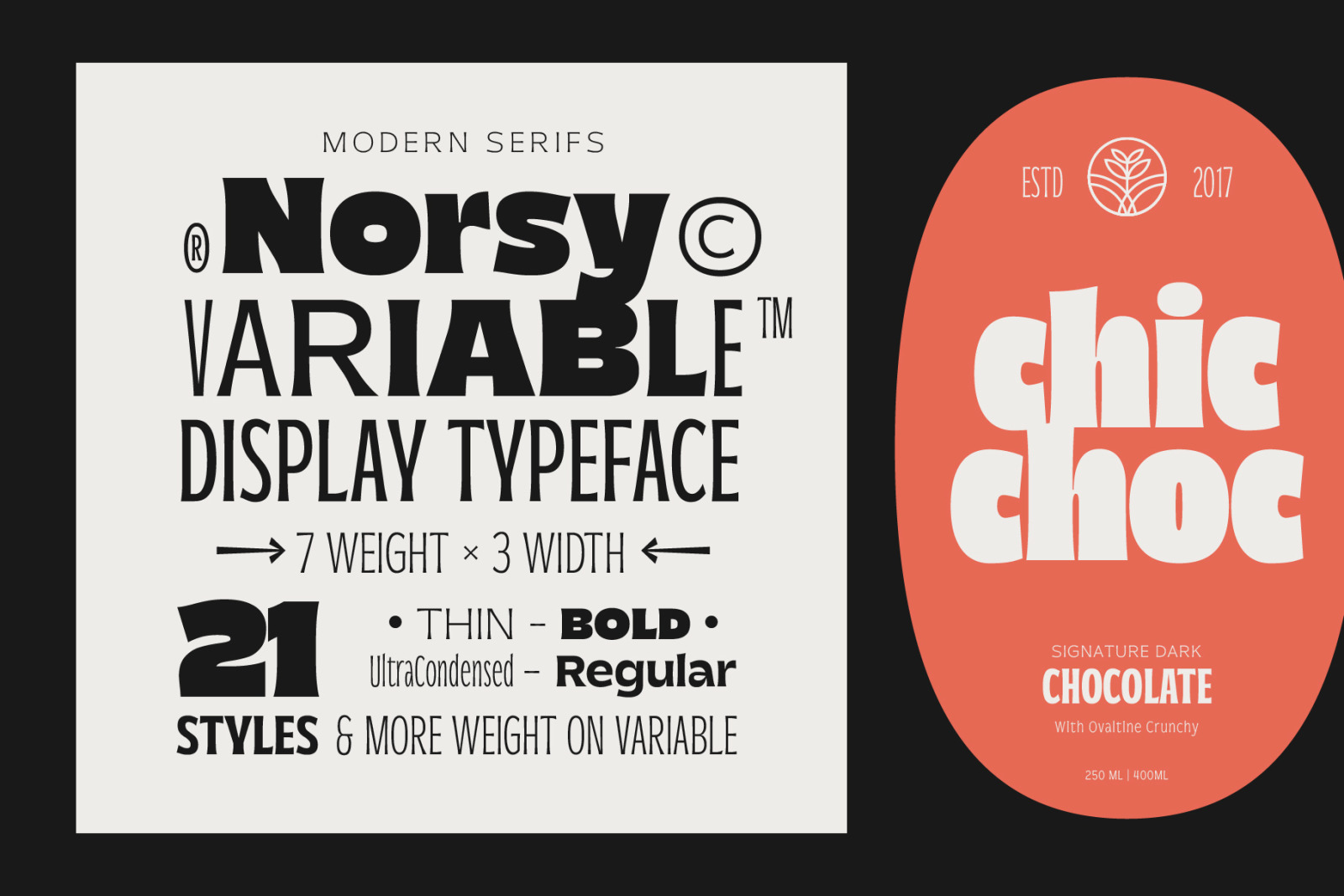 Norsy Variable Display Fonts