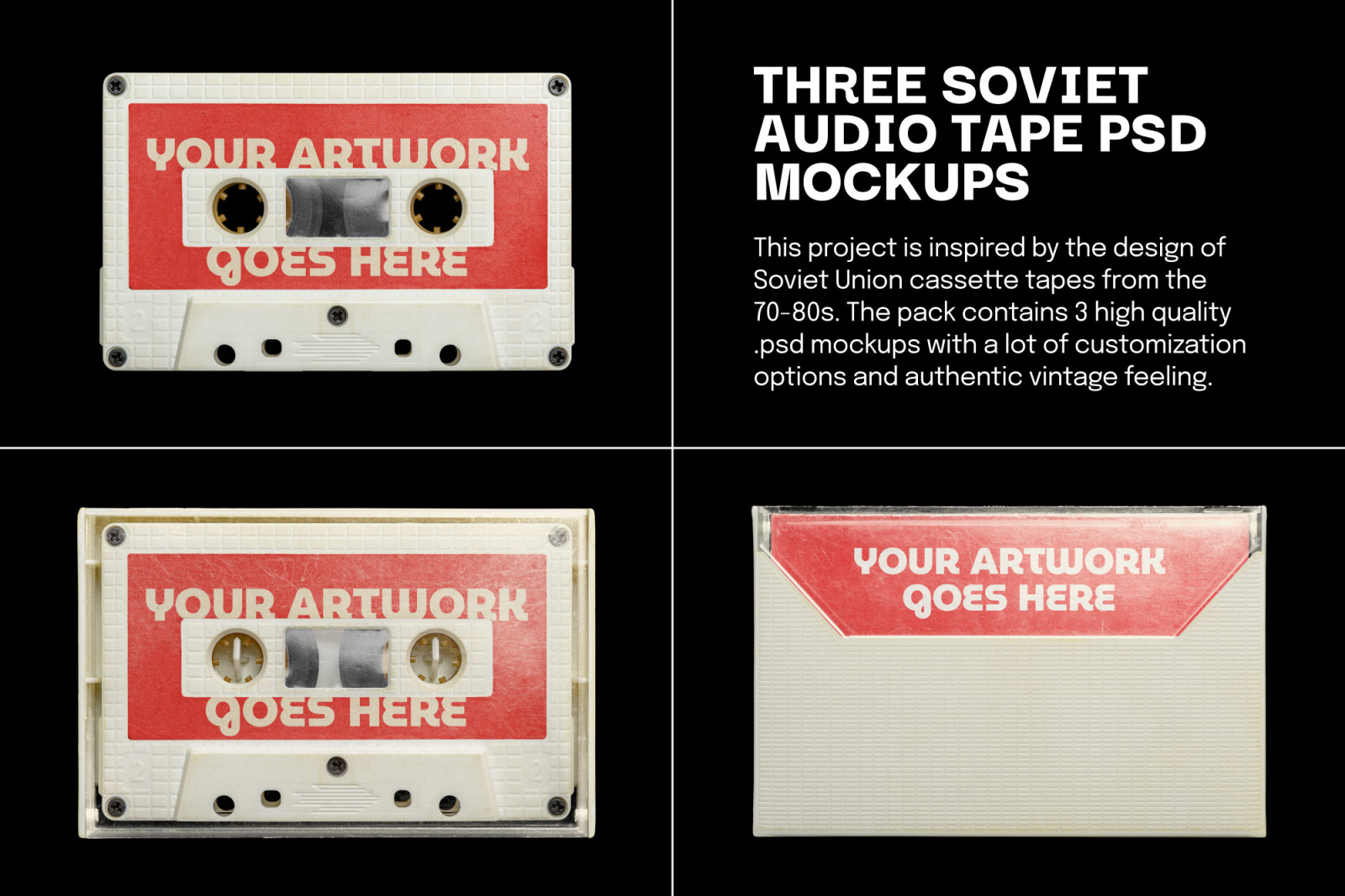 Soviet Cassette Tape Mockup