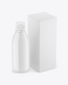 Glossy Bottle w/ Kraft Box Mockup