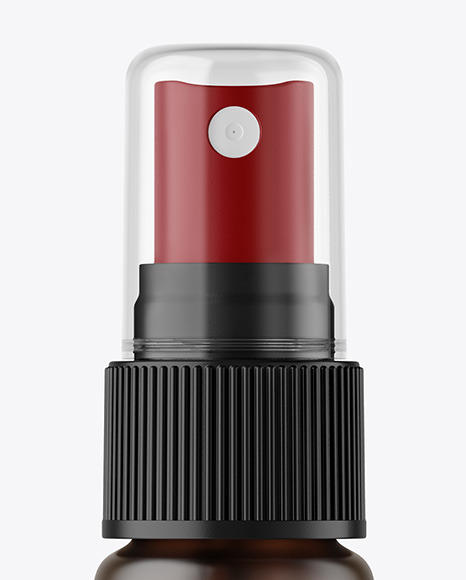 Frosted Amber Spray Bottle Mockup