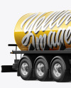 Tank Trailer Truck Mockup - Half Side View