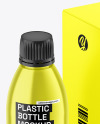 Metallic Bottle w/ Paper Box Mockup