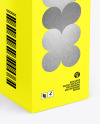 Metallic Bottle w/ Paper Box Mockup