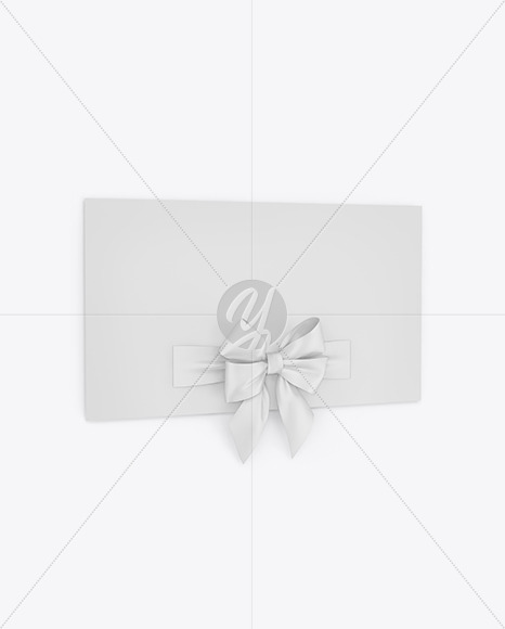 Greeting Card with Bow Mockup