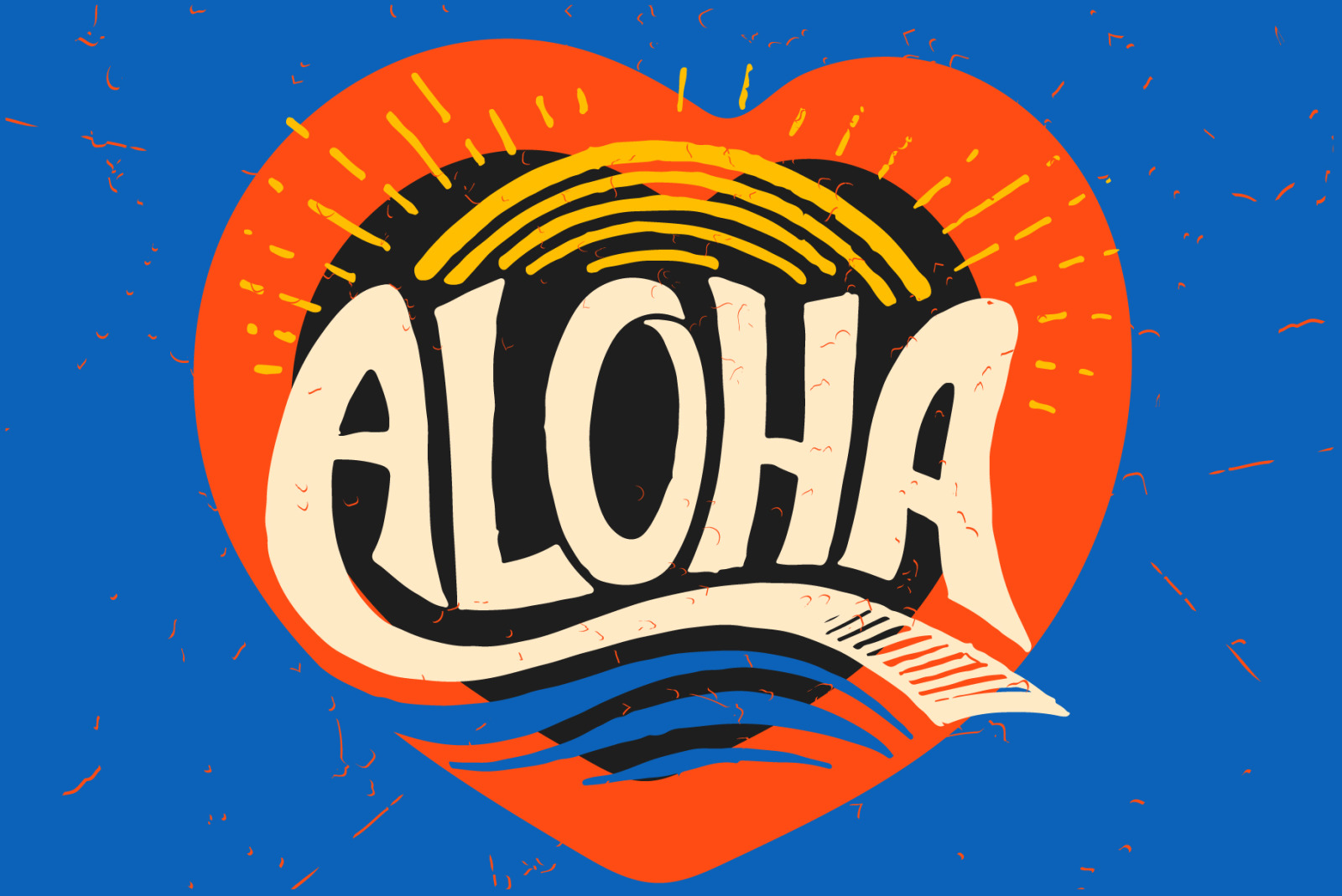 Aloha Cliparts Vibes 70-90s Style