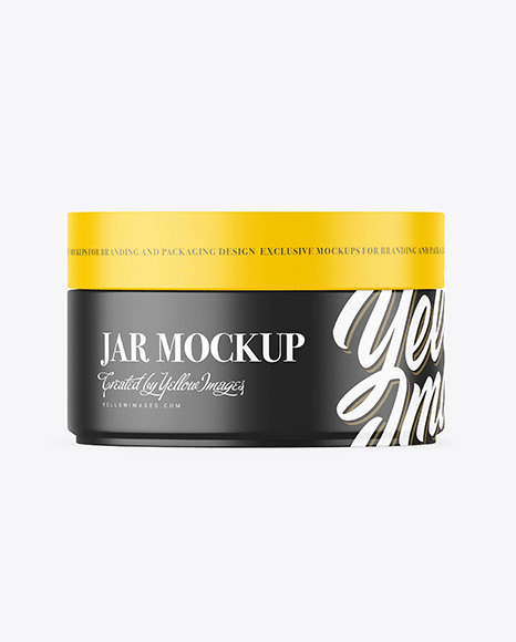 Matte Cosmetic Jar Mockup