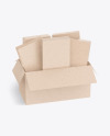 Kraft Box With Boxes Mockup