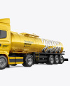 Tank Trailer Truck Mockup - Half Side View