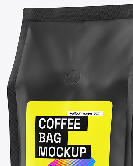 Matte Coffee Bag Mockup - Side View