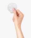 Matte Condom Packaging in a Hand Mockup