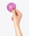 Matte Condom Packaging in a Hand Mockup