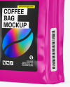 Glossy Coffee Bag Mockup - Side View