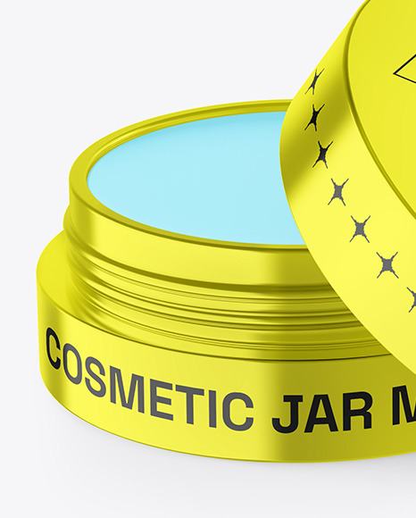 Metallic Lip Balm Jar Mockup