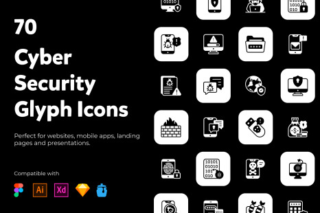 Cybersecurity Solid Icons Pack - Cybersecurity