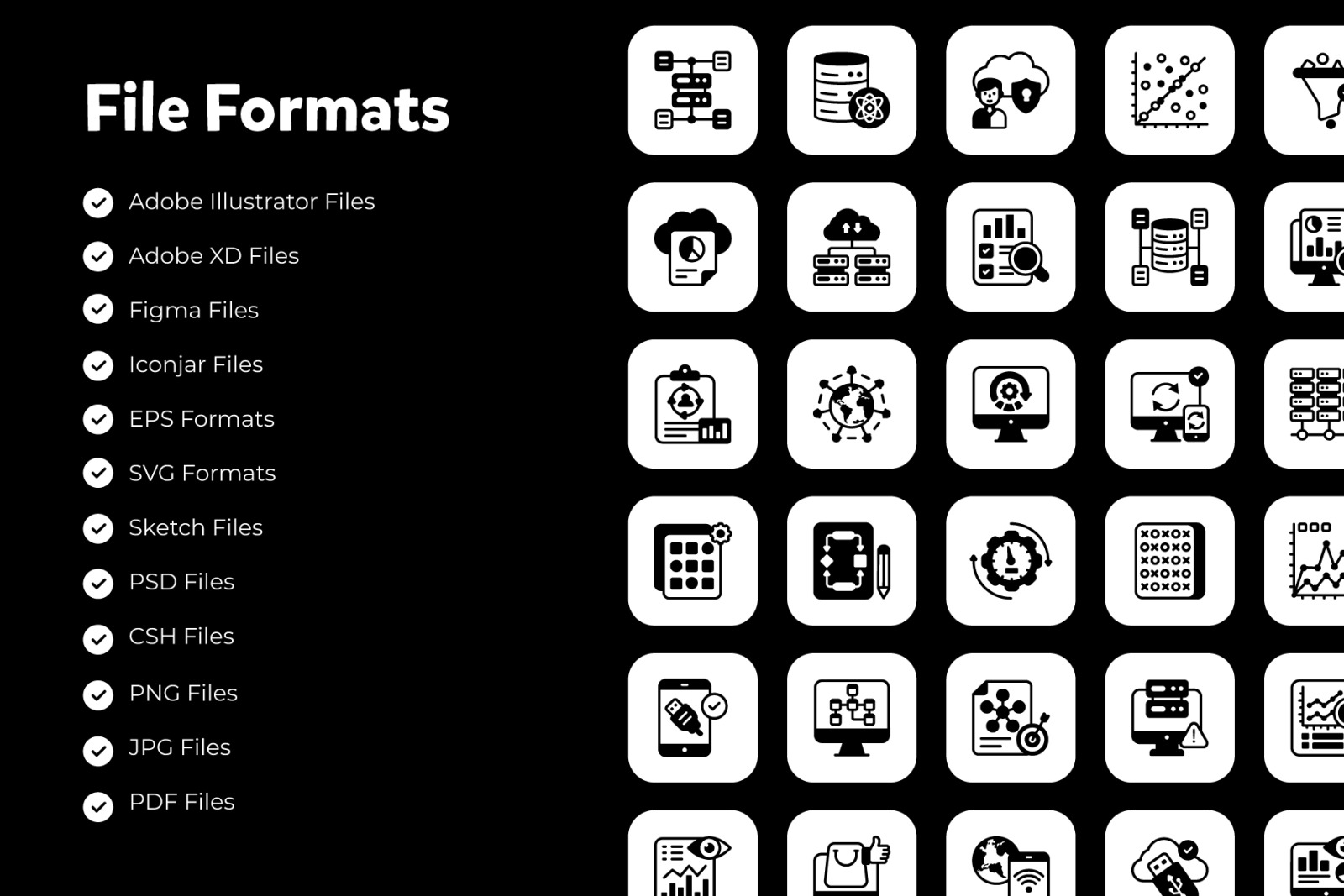 Data Science Solid Icons Pack